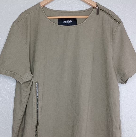 Unknown New York Lagenlook Linen Cotton Blend Tunic Top - Picture 3 of 10